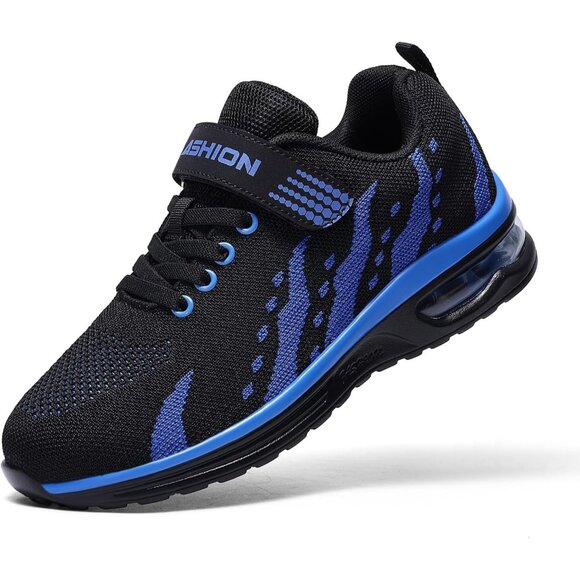 Kids 3208-black Blue Running Breathable Lightweight Non Slip Comfortbale Sneaker - Picture 1 of 7